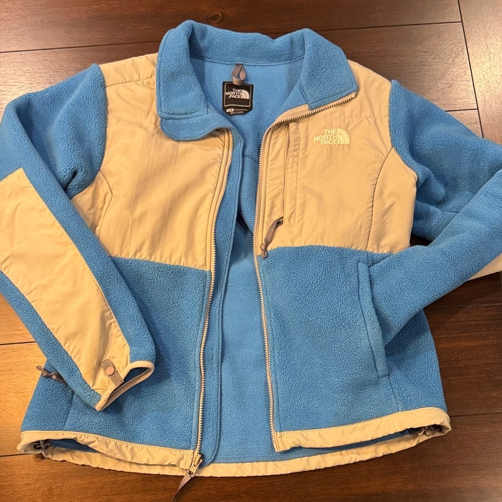 The North Face Women's Gray and Blue Fleece Jacket